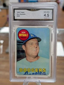 1969 Topps Don Drysdale #400 Dodgers Recently Graded 4.5 VG-EX+ Free Shipping!! - Picture 1 of 2
