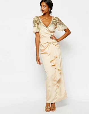 Virgos Lounge GLORIOUS Vestido Embellecido con Cortina de Cascada y Top Envolvente 10 Foto 1 de 4