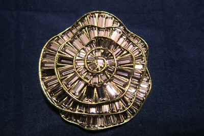 *DESLUMBRANTE* Broche/Pin Baguette Cristal Swarovski Púrpura Claro Firmado Heidi Daus Foto 1 de 3