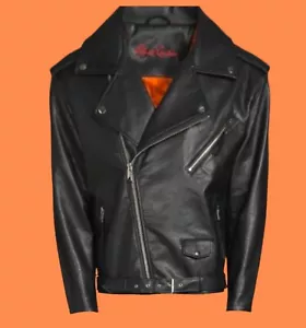 Chaqueta de Correr de Cuero Negro Robert Graham para Hombre Vegano Precio de venta sugerido por el fabricante $ 268 Talla Mediana - Imagen 1 de 15