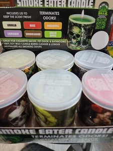 6pc Display Smokezilla Smoke Eater Soy Candles Assorted Scents 1 Each Scent - Picture 1 of 2