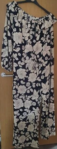 Plus Floral One Shoulder Wide Leg Jumpsuit Size 24 From Boohoo - Picture 1 of 2