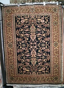 4'0" x 6'0" Floral Hand Knotted Vegetable Dye Wool Traditional Rug - Picture 1 of 6