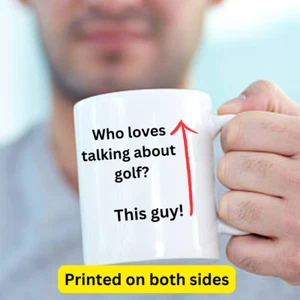 Golf Player Mug Gift for Golf Fan I Love Golf Gift for Him Golf Cup Present - Picture 1 of 2
