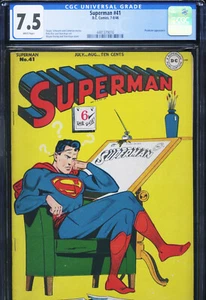 Superman #41 - CGC-7.5, WP - Superman vs Prankster - Golden Age - Bild 1 von 3