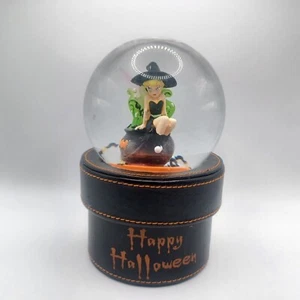 Disney Tinker Bell Halloween Snow Globe Round Trinket Box RARE - Picture 1 of 7