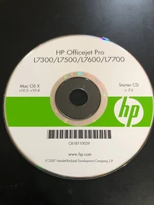 HP Officejet Pro L7300 L7500 L7600 L7700 Mac OS X 10.3 10.4 Drivers Disc CD - Picture 1 of 4
