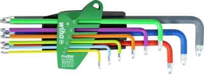 Wiha SB366S9F ProStar Coloured Fluorescent Torx Key Set T8-T40 - Image 1 of 4