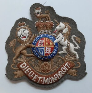 Army Guards Crest No2 Extra Large Embroidered Dieu ET MON DROIT Insignia Patch - Picture 1 of 3