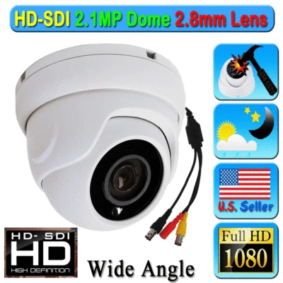 LEXA HD SDI SONY STARVIS 2.1MP 1080P CCTV Security Camera 2.8mm FHD Color Night