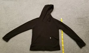Justice Girls Black Fleece Hooded Sweatshirt size 12 - Picture 1 of 3