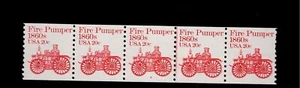 US Scott #1908, Plate #4 Coil of 5 1981 Fire Pumper 20c VF MNH - Picture 1 of 1