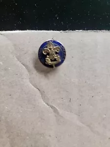 Old Boy Scouts Of America Messing blau Emaille Rund Pin / 0125 - Bild 1 von 5