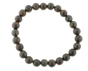 Bronze Agate Round Stone Bead Stretch Bracelet - Picture 1 of 1