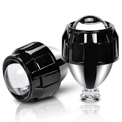 2X 2.5'' Bi-xenon HID Projector Lens Headlight H1 Bulb w/Shroud H4 H7 Retrofit - Image 1 of 4