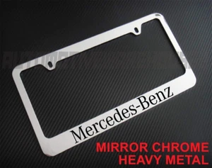 MERCEDES BENZ TEXT CHROME METAL LICENSE PLATE FRAME - Bild 1 von 1