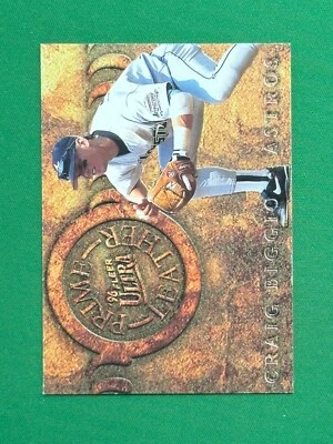 1996 Fleer Ultra Baseball Series 1 #12 of 18 Craig Biggio Prime Leather - Image 1 of 2