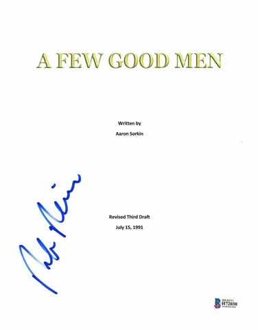 'ROB REINER'  AUTOGRAPH  'A FEW GOOD MEN'  SIGNED MOVIE SCRIPT BAS BECKETT COA Cover