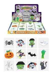Kids Haloween Tattoos Childrens Party Bag Fillers Boy Girl Temporary Tattoo Fun - Picture 1 of 6