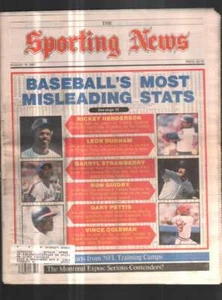 The Sporting News Newspaper Aug 10, 1987 Baseball's Most MIsleading Stats - Picture 1 of 1