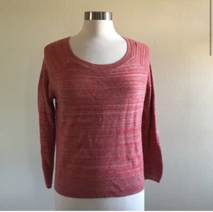 Joie Women's Sweater Medium Wool Cashmere Blend Scoop Neck Heathered Orange Top  - Picture 1 of 9