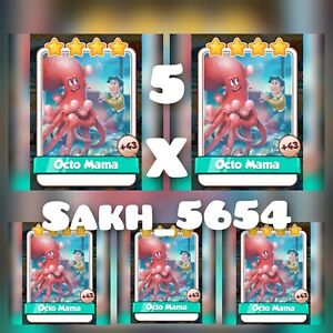 5 x Octo Mama ( Aquarium Set ) :- Coin Master Cards ( Fastest Sending )