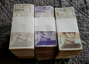 3000 Venezuela Banknoten - 1000 x 200.000 /500000/ 1 Million Bolivares zirkuliert - Bild 1 von 3