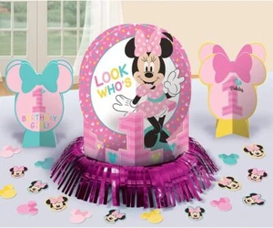 Minnie Mouse Fun To Be One Disney Kids 1st Birthday Party Table Decorating Kit - Picture 1 of 1