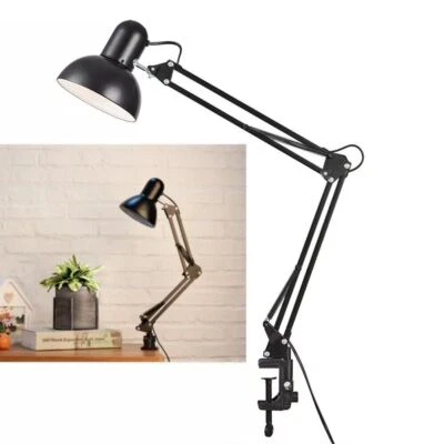 Lamp Desk Architect Arm Swing Adjustable Light Table Clamp Black Metal USA Plug - Image 1 of 4