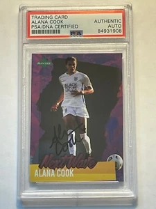 Alana Cook 2021 Parkside NWSL Next Wave Purple Auto Autograph PSA Authentic - Picture 1 of 2