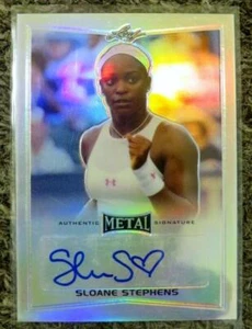 (1) 2016 Leaf Metal Tennis SLOAN STEPHENS Authentic Signature Card #BA-SSI - Picture 1 of 3