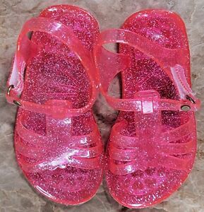 Chatties Jellies Toddlers Pink Glitter Jelly Sandals Size L (9/10)
