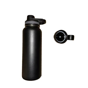ThermoFlask Insulated Water Bottle 1.2L Black Stainless Steel + Extra Sip Lid - Picture 1 of 5