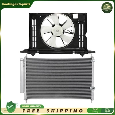 AC Condenser & Radiator Cooling Fan Assembly For 2009-2013 Toyota Corolla Matrix — 第 1/4 张图片