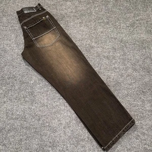 Vintage Southpole Y2K Wide Leg Baggy Jeans Mens Size 32 Black/Brown Hip Hop - Picture 1 of 10