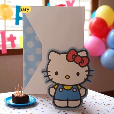 Hallmark Signature Hello Kitty Greeting Card Blank Inside Handmade Unique Card - Image 1 of 4