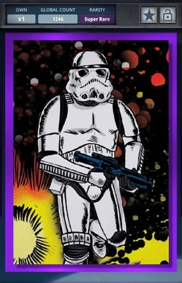 Topps Star Wars Card Trader Super Rare Chrome Galaxy - Stormtrooper - Image 1 of 2