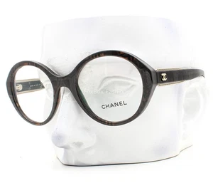 Chanel Eyeglasses Glasses 3459 1667 Black Gray Tweed Gold CC Logo 51mm with Case - Picture 1 of 7