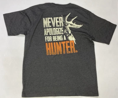 Camiseta Bass Pro Shops Never Apologize For Being A Hunter Gráfica Hombre XL Gris Foto 1 de 4