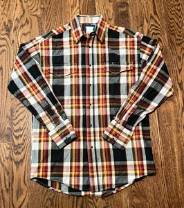 Camisa a Presión Vintage Wrangler Perla Vaquero Mediana Western Brushpopper Rodeo - Imagen 1 de 3