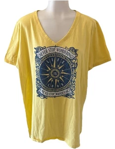 Life Is Good Cool Tee Womens Top XXL NEVER STOP WANDERING Graphic Shirt - Picture 1 of 12