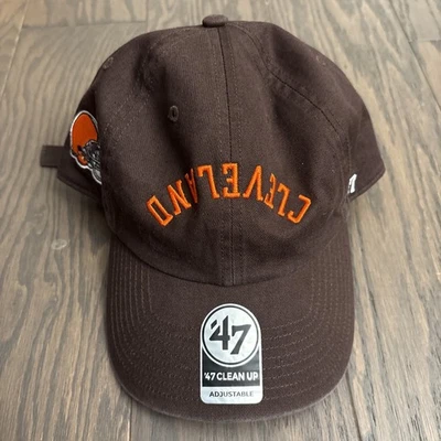 New Adjustable '47 Brand Clean Up NFL Cleveland Browns Flip Script Hat/Cap - Image 1 of 4