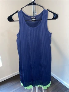 Paper Doll Girls Dress Navy Size 10 Pleated - Picture 1 of 5