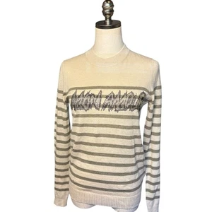 Maglione Zadig & Voltaire 100% Cashmere Mon Amour a righe girocollo donna XS - Foto 1 di 10