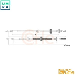 CABLE PULL PARKING BRAKE 1E.RE003 FOR RENAULT SCENIC/GRAND/II K9K728/734 1.5L - Picture 1 of 12