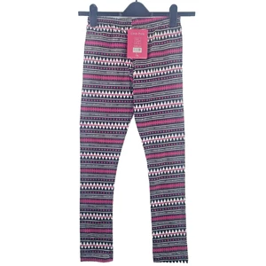 Lina Pink Girls Mexican Print Pyjama Bottoms Lounge Pants, 12 Years, Black/Pink - Picture 1 of 16