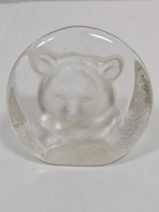 ZAJECAR Bleikristall Bär Junges klar Sammelfigur 3,5 Zoll Jugoslawien - Bild 1 von 10