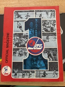 March 27th 1977 WHA Winnipeg Jets vs Houston Aeros Program Hull Howe - Picture 1 of 8