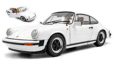 MODELLINO AUTO STATICO SOLIDO PORSCHE 911 930 3,0 SC 1974 BIANCO SCALA 1:18 - Immagine 1 di 4