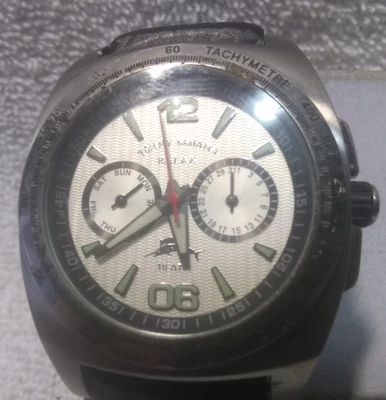 Tommy Bahama RLX1019 Relax Reloj Cuarzo Playa Llegar Día Fecha Nuevo Murciélago Funciona Excelente Foto 1 de 4